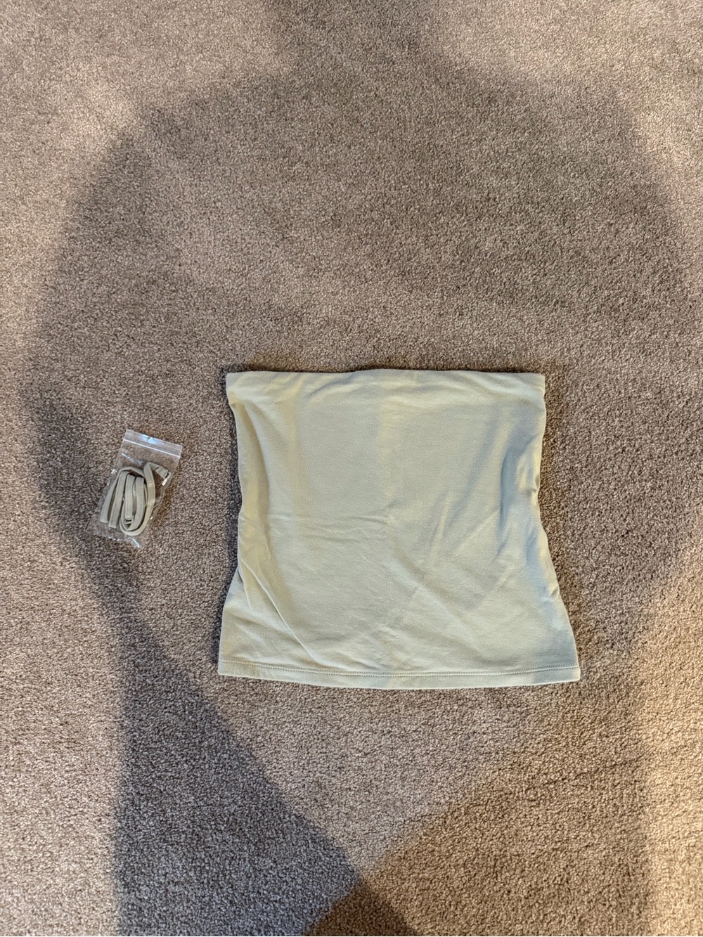 Aeropostale Sage Green Strapless Tube Top with Removable Straps
